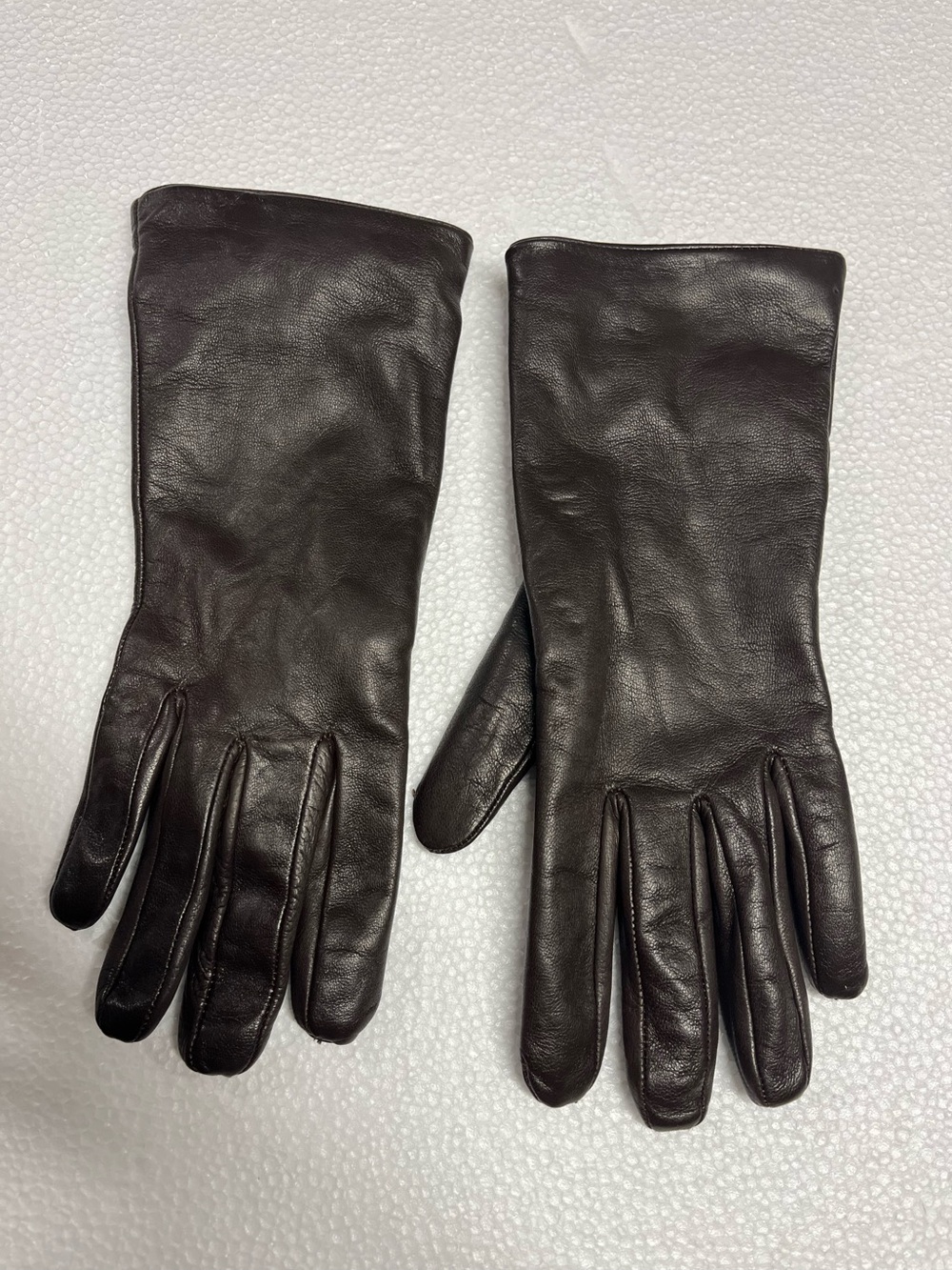 Brown leather/ Cashmere lined gloves by Nordstrom size 7.5